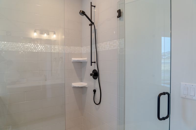 Contemporary Shower with Multiple Showerheads